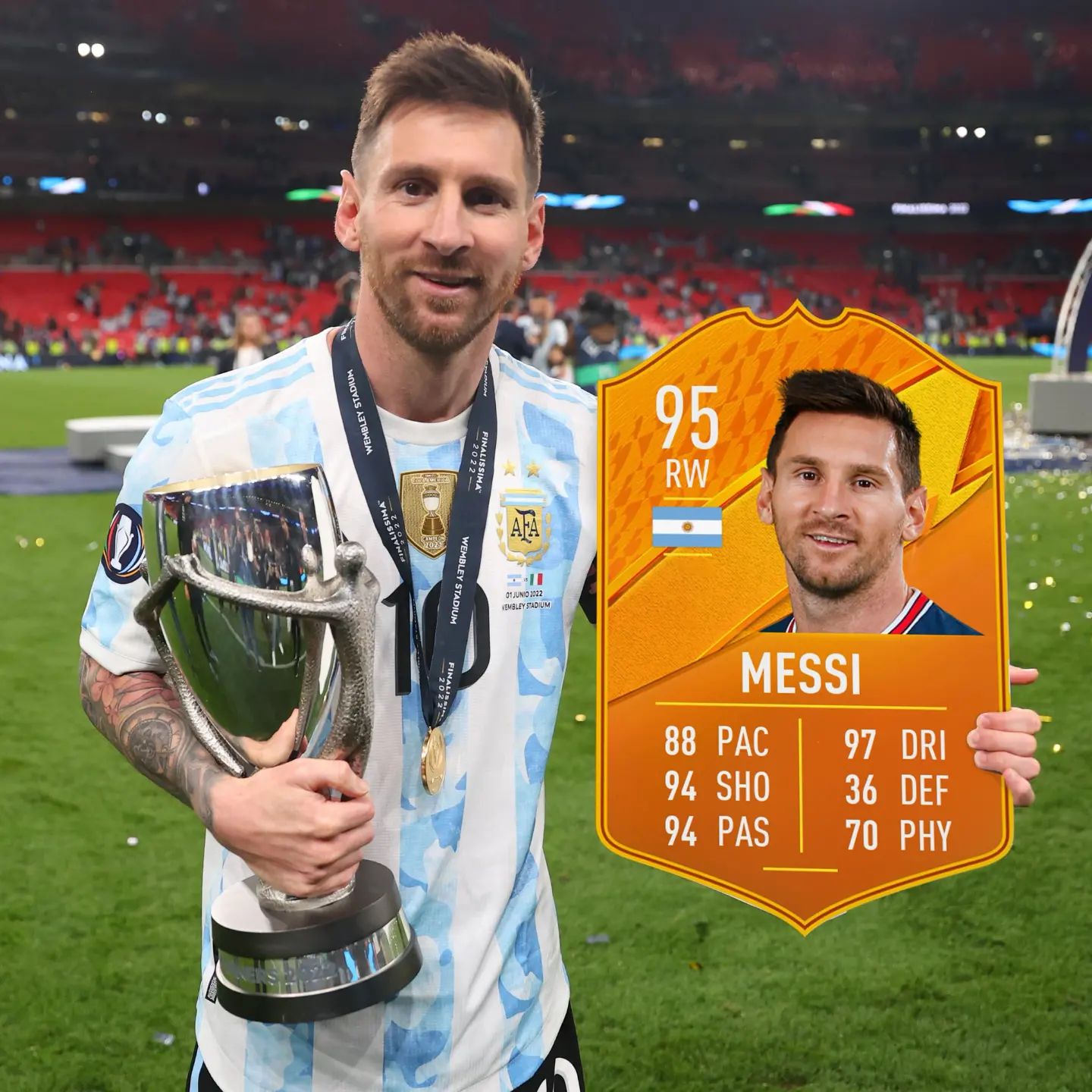 Finalissima 2022 💪Lionel Messi Man of the match 💯👌#finalissima #finalissima2022 #motm #messi #argentina #italy #football #psg #lionelmessi #fifa #fifa22 #easportsfifa22 #ultimateteam #futpark